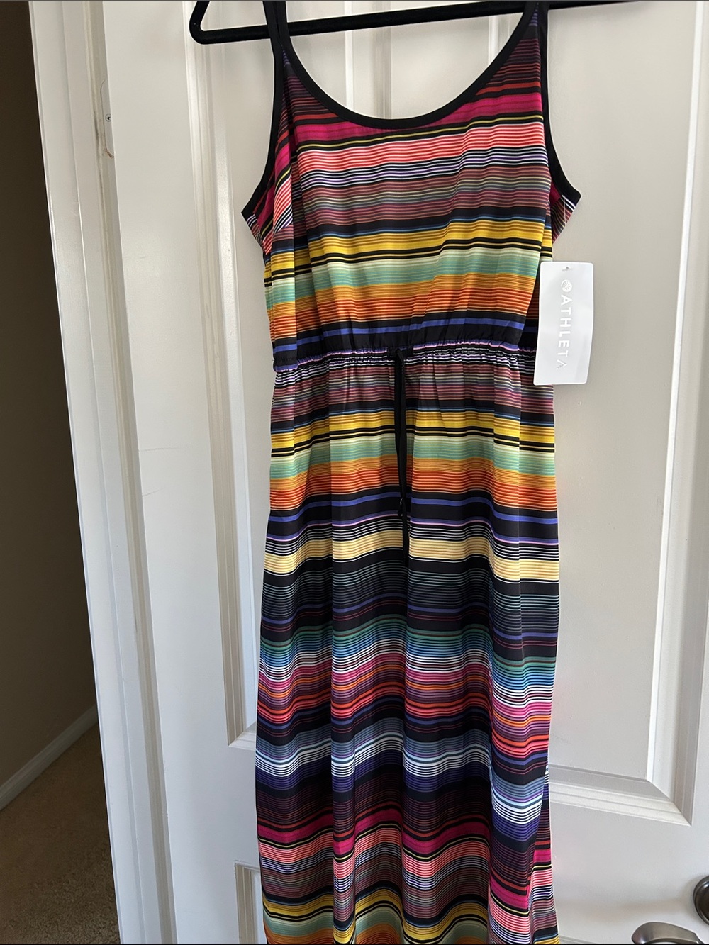NWT Athleta Havana Stripe Midi Sundress